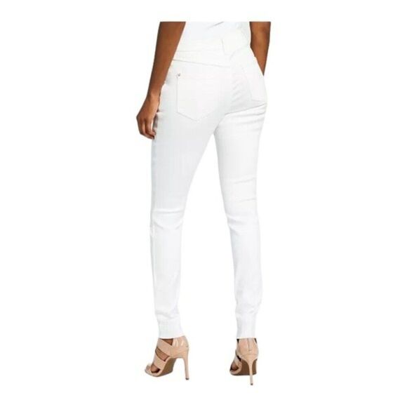 INC International Concepts White Skinny Jeans with Distressed Detailing - Picture 2 of 10